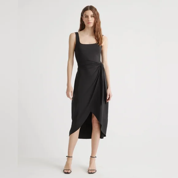 Quince | Dresses | New Quince Tencel Jersey Side Tie Dress Black Sz M | Poshmark Quince | Dresses | New Quince Tencel Jersey Side Tie Dress Black Sz M | Poshmark